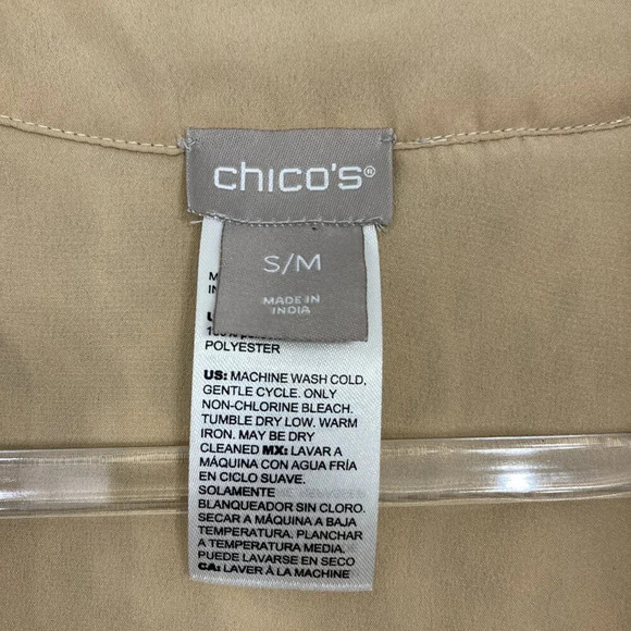 Chico's Brown Leopard Floral Print Open Front Side Slit Kimono Small/Medium - Picture 2 of 11